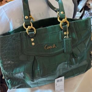 Coach Vintage Ashley Croc-Embossed Shoulder Bag